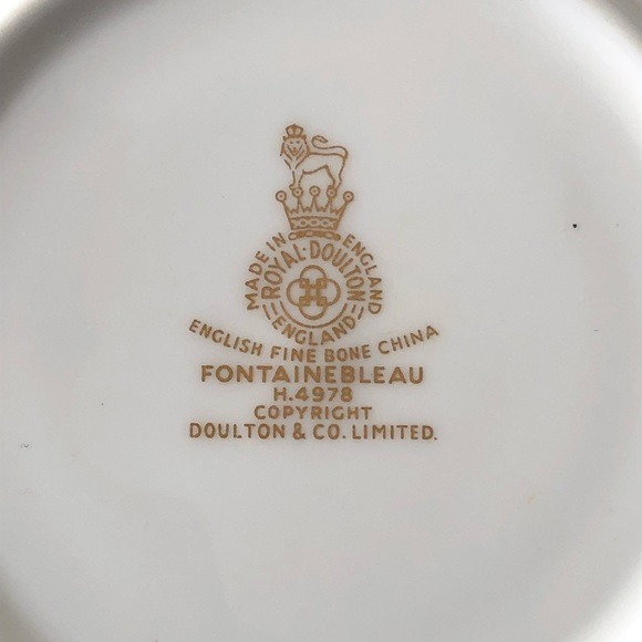 Royal Doulton Fontainebleau Green Saucer 6” English Fine Bone China - Picture 3 of 10